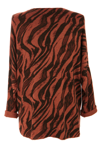 Zebra Print Lightweight Jumper