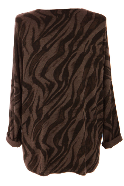 Zebra Print Lightweight Jumper