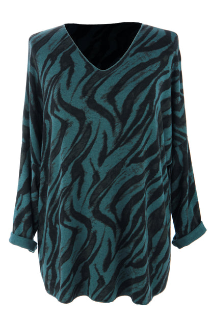 Zebra Print Lightweight Jumper