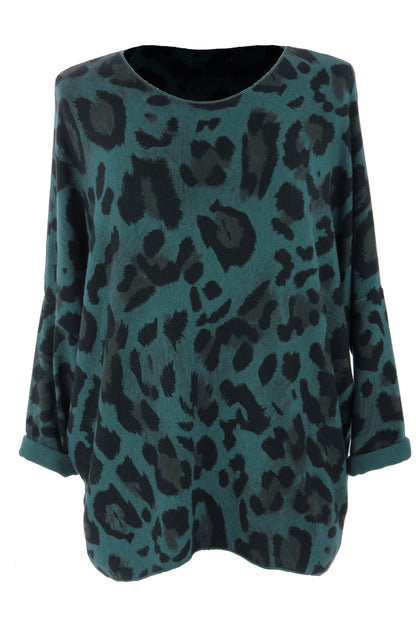 Leopard Print Lightweight Jumper