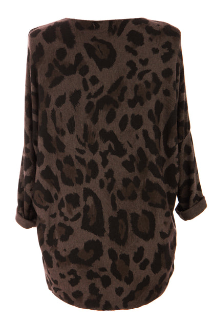 Leopard Print Lightweight Jumper