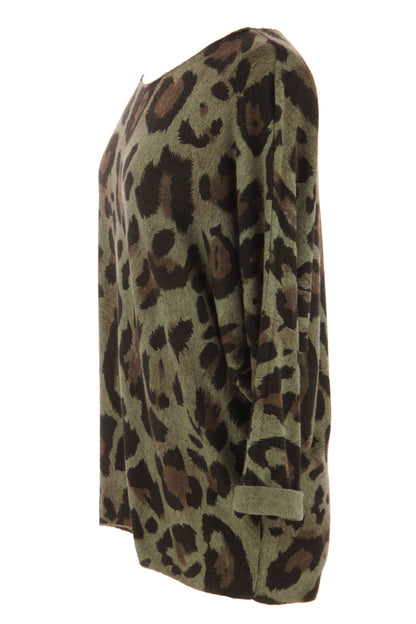 Leopard Print Lightweight Jumper