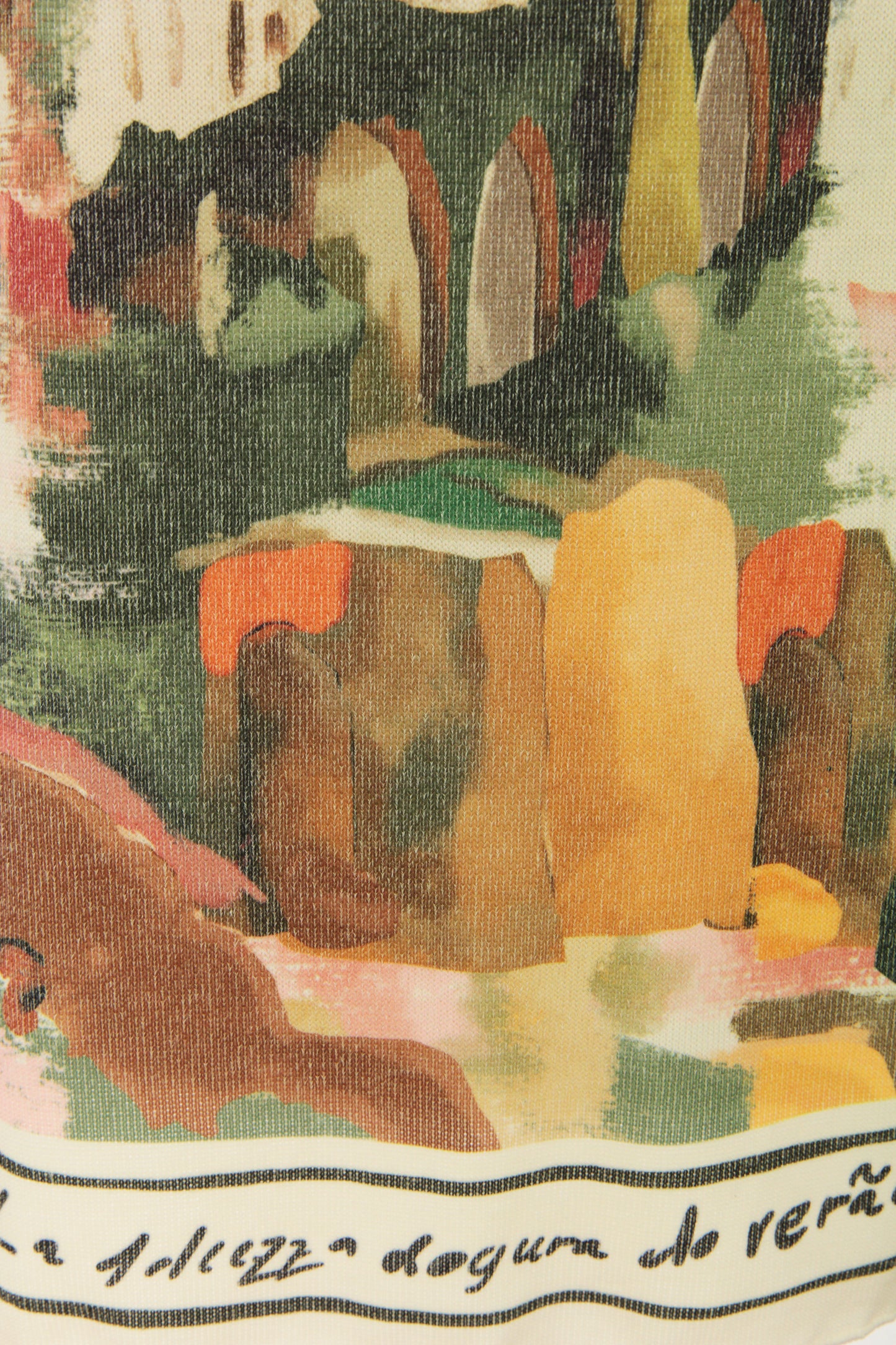 Watercolour Landscape Print Knit Jumper
