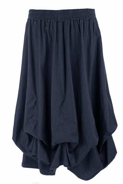 Parachute Denim Midi Skirt