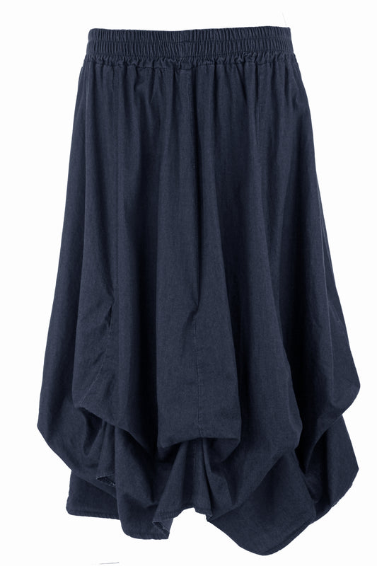 Parachute Denim Midi Skirt