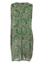 Load image into Gallery viewer, Sleeveless 2 Pocket Palm Print Dress
