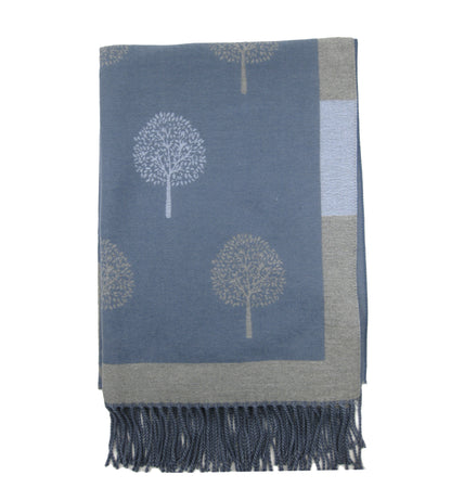 Tree Of Life Tassel Cashmere Scarf