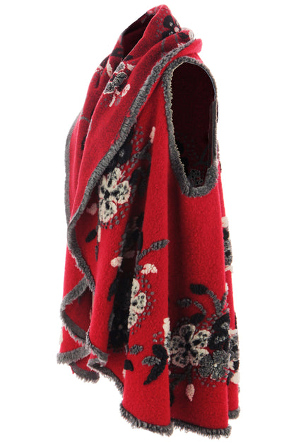 Reversible Floral Wool Gilet