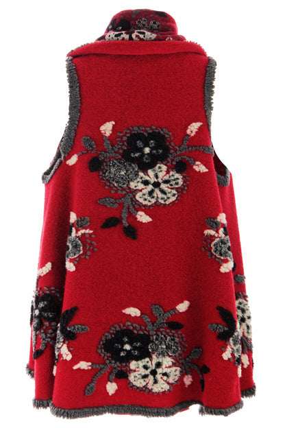 Reversible Floral Wool Gilet