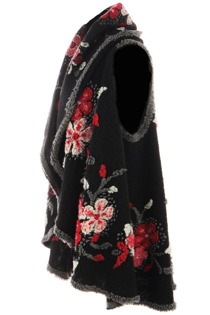 Reversible Floral Wool Gilet