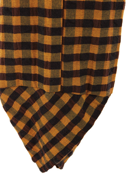 2 Pocket Tulip Ankle Barrel Leg Check Trouser
