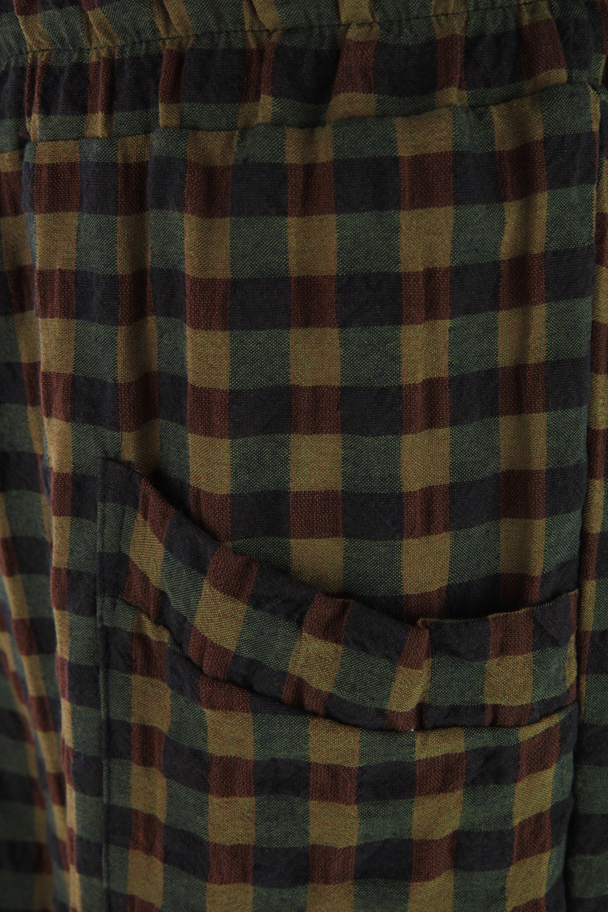 2 Pocket Tulip Ankle Barrel Leg Check Trouser