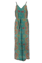 Load image into Gallery viewer, Strappy Paisley Print Silk Jumpsuit
