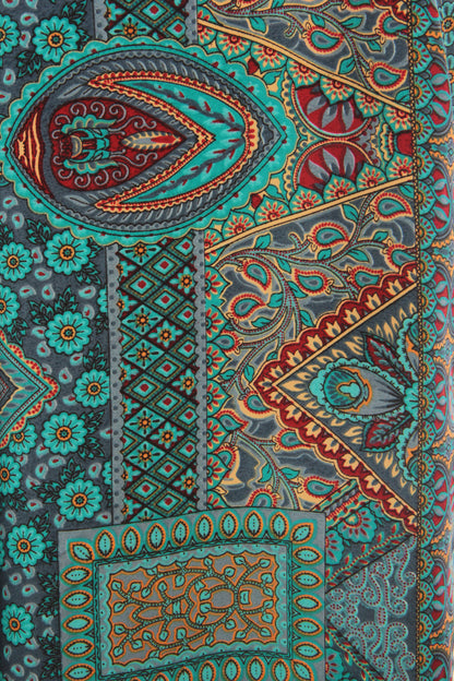 Strappy Paisley Print Silk Jumpsuit