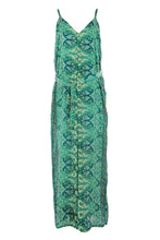 Load image into Gallery viewer, Strappy Paisley Print Silk Jumpsuit
