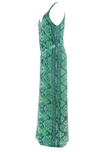 Load image into Gallery viewer, Strappy Paisley Print Silk Jumpsuit
