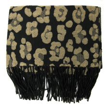 Load image into Gallery viewer, Leopard Lurex Cashmere Scarf
