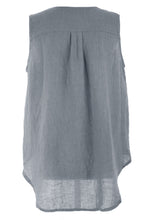 Load image into Gallery viewer, Sleeveless Button Detail Linen Top
