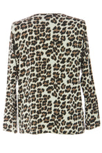 Load image into Gallery viewer, V Neck Leopard Print Fine Knit Jumper
