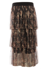 Load image into Gallery viewer, Printed Tiered Tulle Skirt
