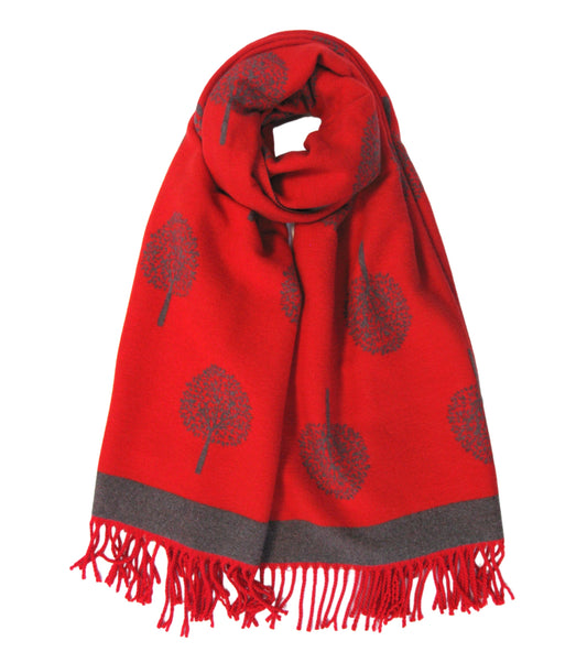 Tree Of Life Tassel Cashmere Scarf