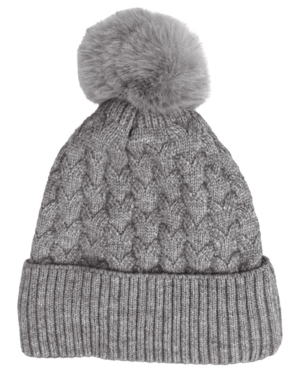 Heart Pattern Cashmere Knit Hat