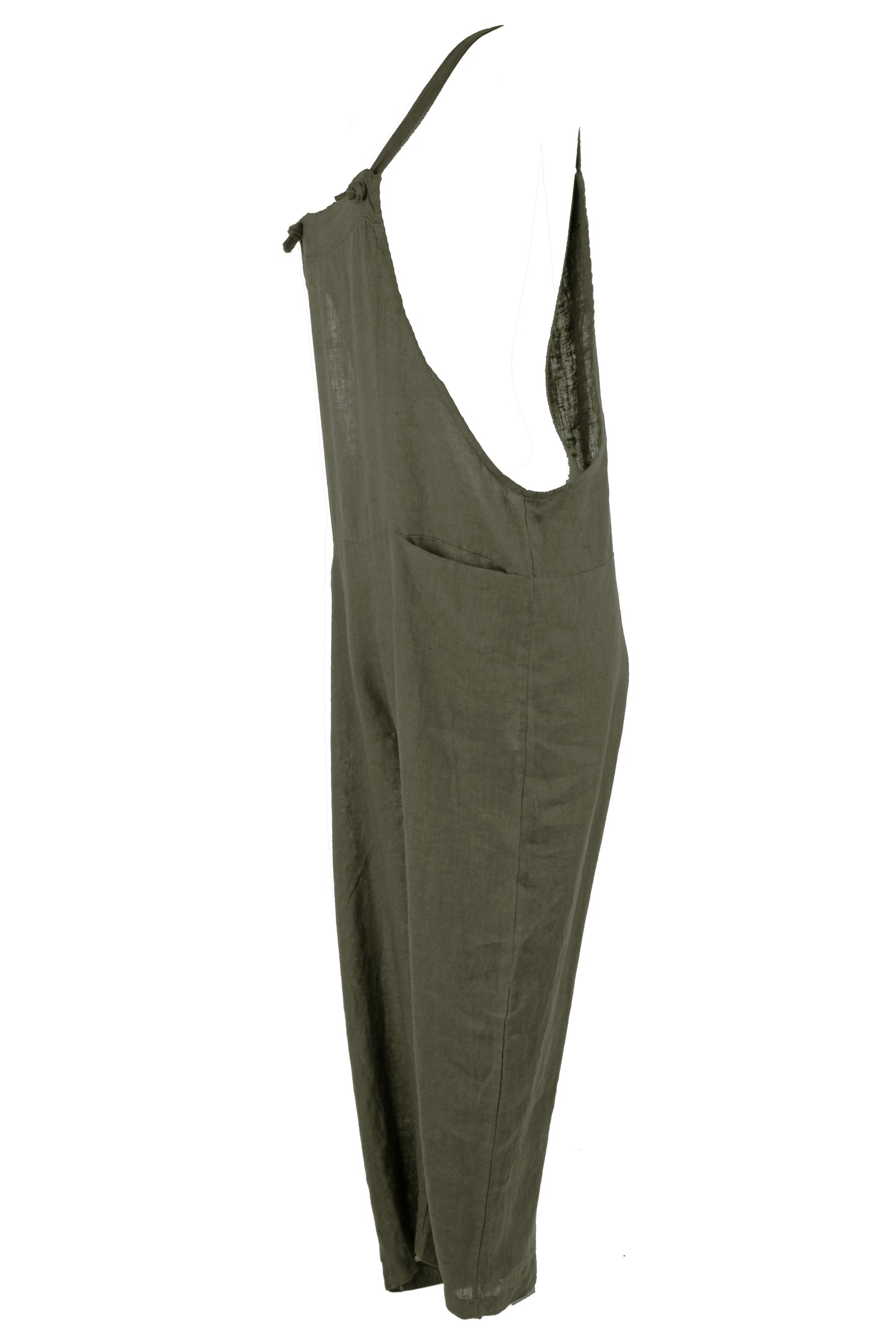 Tie Knot Linen Dungarees