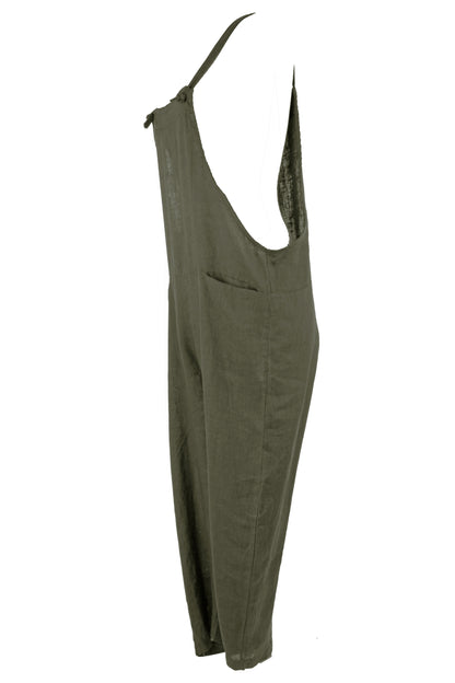 Tie Knot Linen Dungarees