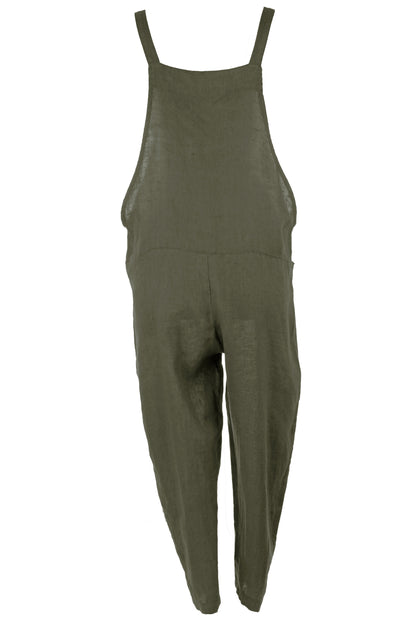Tie Knot Linen Dungarees