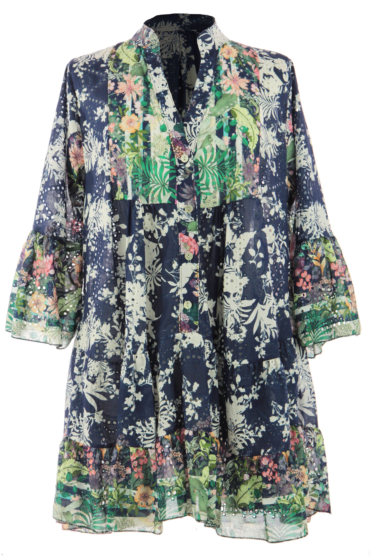 Printed Broderie Anglaise Tunic