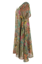 Load image into Gallery viewer, Tropical Print Linen Dress

