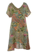 Load image into Gallery viewer, Tropical Print Linen Dress

