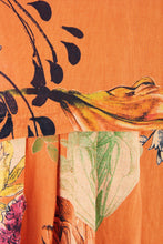 Load image into Gallery viewer, Floral Print Pleat Back Linen Dress
