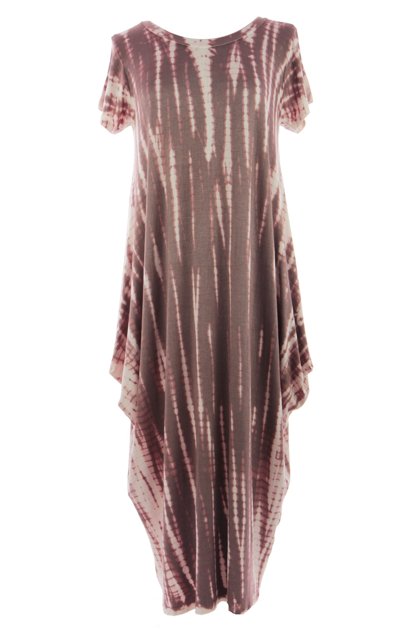 Cap Sleeve Abstract Tie Dye Midi