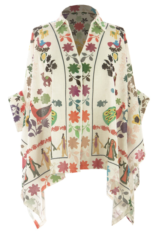 Batwing Printed Shirt