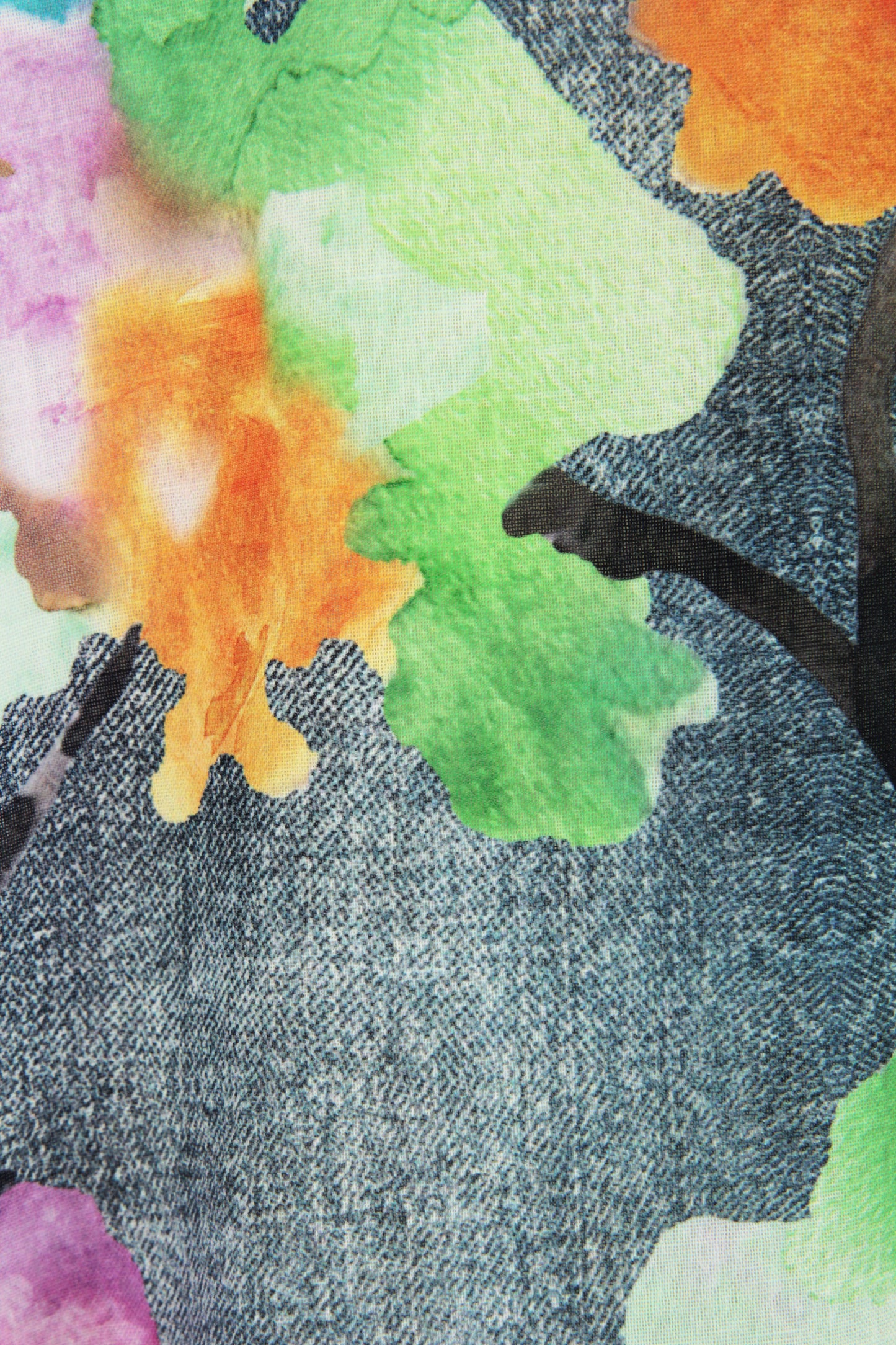 Watercolour Floral Denim Look Shirt