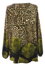 Load image into Gallery viewer, Leopard Floral Print Blouse
