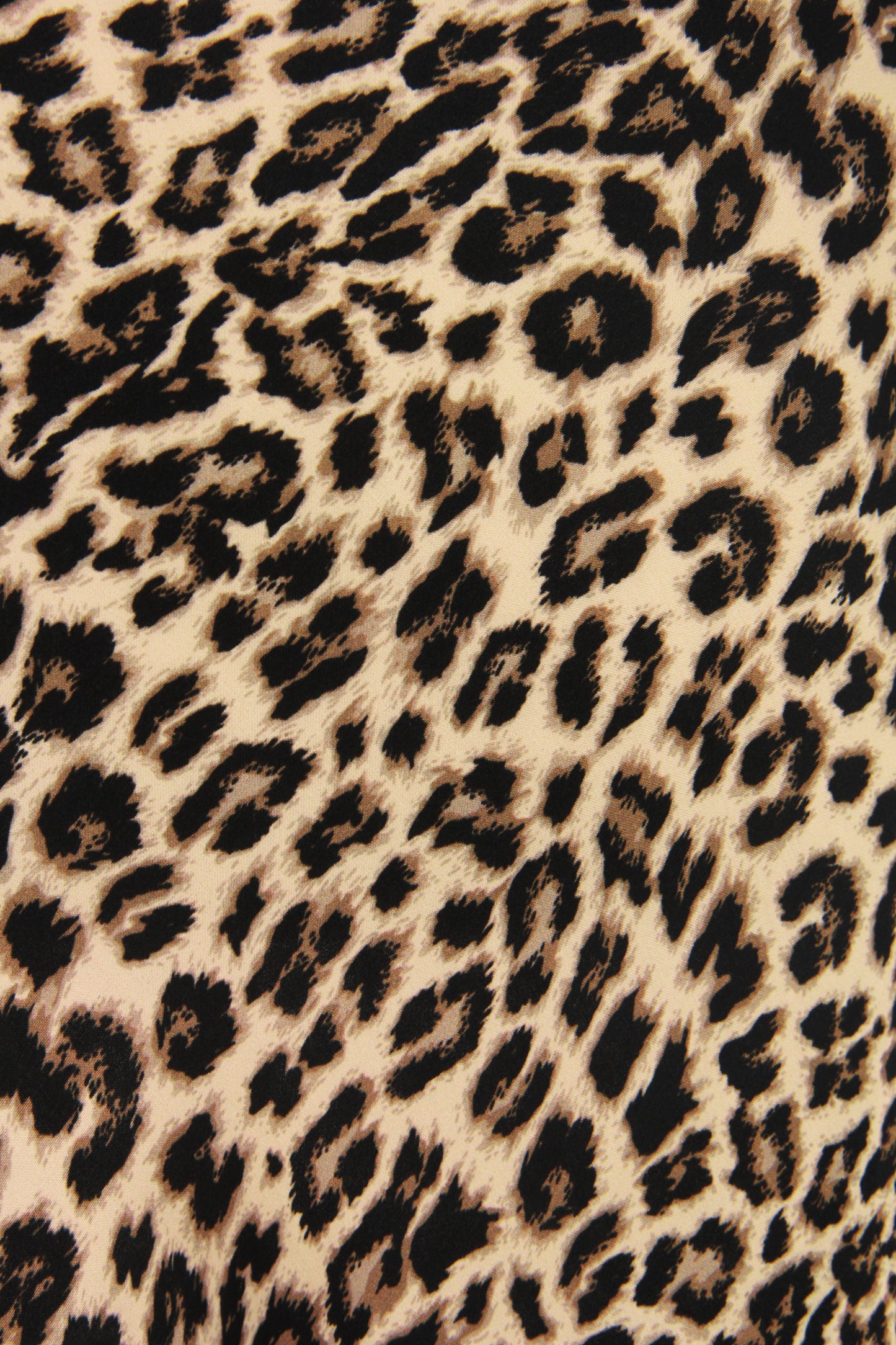 Leopard Print Silk Skirt