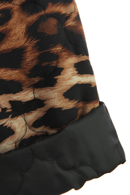 Leopard Print Padded Jacket