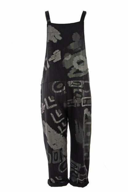 Abstract Print Dungaree