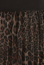 Load image into Gallery viewer, Leopard Print Pleated Skirt
