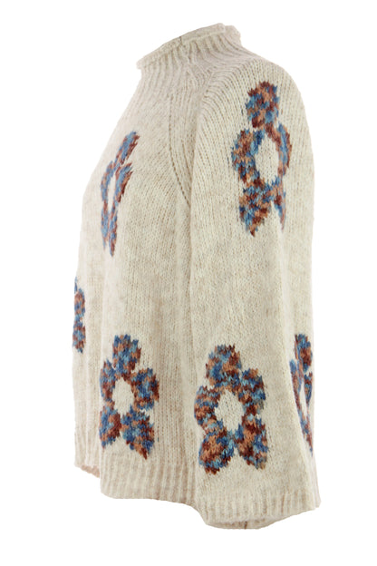 Flower Wool Knit Jumper