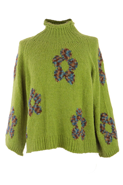 Flower Wool Knit Jumper