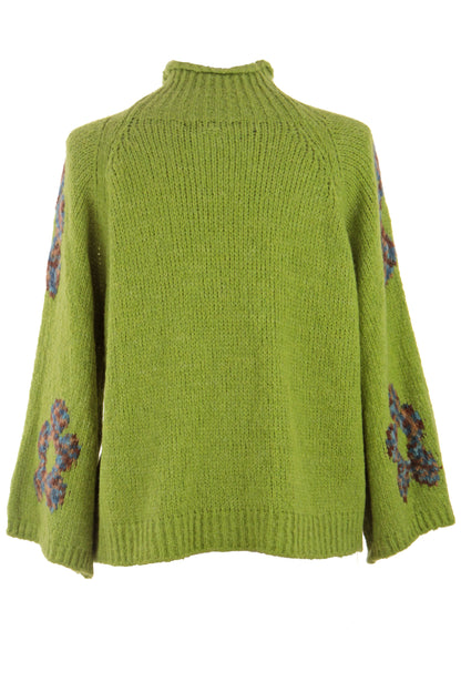 Flower Wool Knit Jumper