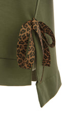 Load image into Gallery viewer, Leopard Print Tie Hoodie Sweatshirt
