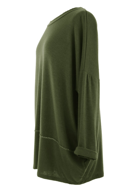 Lurex Trim Soft Knit Necklace Jumper