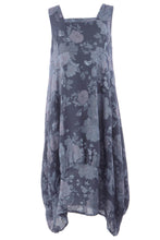 Load image into Gallery viewer, Floral Square Neck Linen Dress
