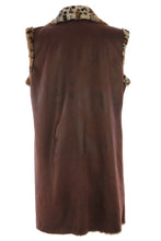 Load image into Gallery viewer, Faux Suede Leopard Longline Gilet
