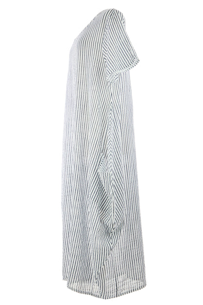 Stripe 2 Pocket Tulip Midi
