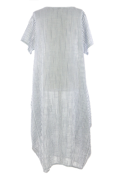 Stripe 2 Pocket Tulip Midi
